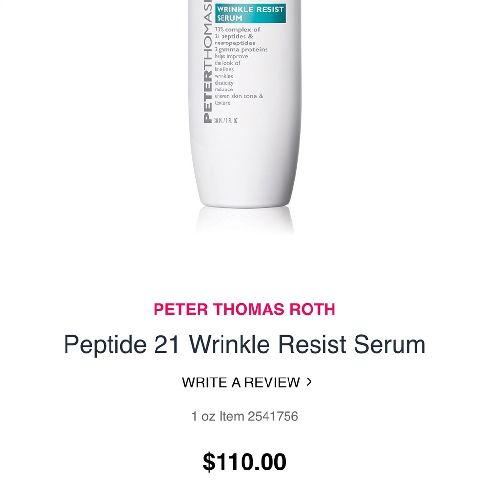 Peter Thomas Roth peptide 21 wrinkle resist serum